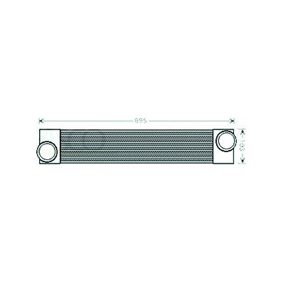 Intercooler per BMW 5 E60 dal 2003 al 2007 Codice OEM PML000011