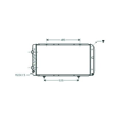 Radiatore acqua per PEUGEOT BOXER dal 1994 al 2002 Codice OEM 1317828080