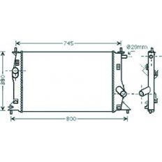 Radiatore acqua per MAZDA 5 dal 2005 al 2007