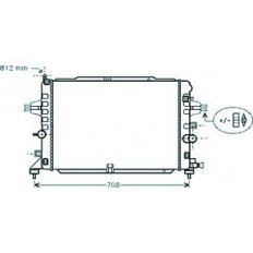 Radiatore acqua per OPEL ASTRA H GTC dal 2005 al 2009