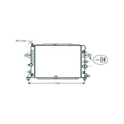 Radiatore acqua per OPEL ASTRA H dal 2007 al 2009 Codice OEM 13209772