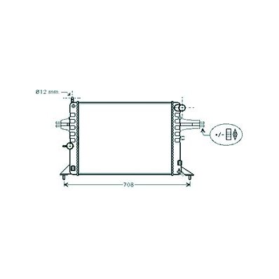 Radiatore acqua per OPEL ASTRA G dal 1998 al 2004 Codice OEM 1300905