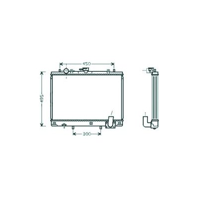 Radiatore acqua per MITSUBISHI L200 dal 1996 al 2001 Codice OEM MR281023