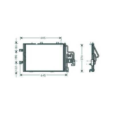 Condensatore per OPEL COMBO dal 2001 al 2011 Codice OEM 1850000