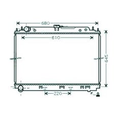 Radiatore acqua per NISSAN NAVARA dal 2010 al 2015