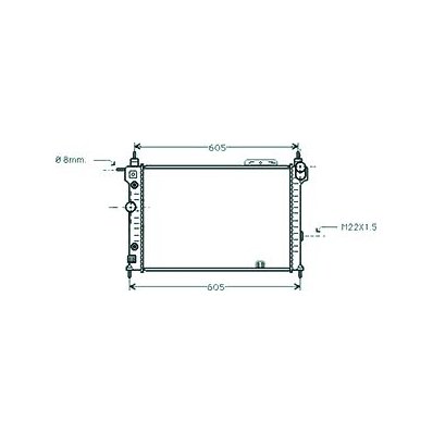 Radiatore acqua per OPEL ASTRA F dal 1991 al 1994 Codice OEM 1300132