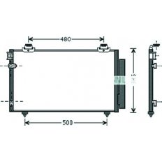 Condensatore per TOYOTA COROLLA VERSO dal 2004 al 2007