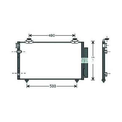 Condensatore per TOYOTA COROLLA VERSO dal 2007 al 2009 Codice OEM 88450-0F110