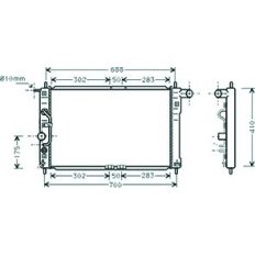 Radiatore acqua per CHEVROLET - DAEWOO LANOS dal 1997 al 2003