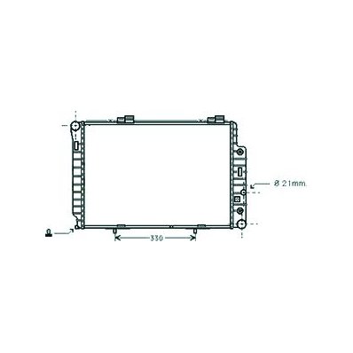 Radiatore acqua per MERCEDES-BENZ C W202 dal 1993 al 1997 Codice OEM 2025003203