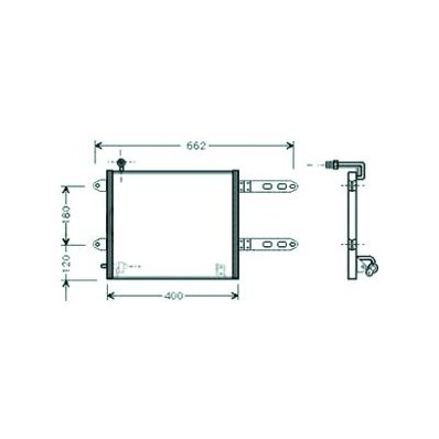 Condensatore per VOLKSWAGEN POLO dal 1999 al 2001 Codice OEM 6X0820413A