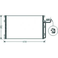 Condensatore per VOLVO V50 dal 2007 al 2010