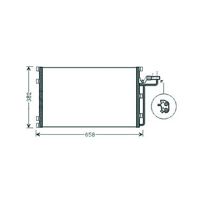 Condensatore per VOLVO C30 dal 2006 al 2009 Codice OEM 31418515