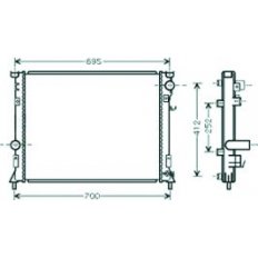 Radiatore acqua per CHRYSLER - DODGE 300C dal 2004 al 2010