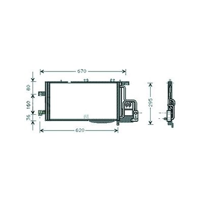 Condensatore per OPEL COMBO dal 2001 al 2011 Codice OEM 1850093