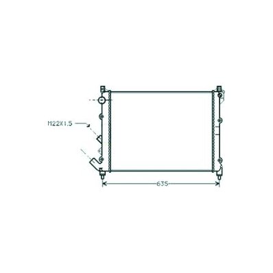 Radiatore acqua per RENAULT LAGUNA dal 1994 al 1998 Codice OEM 7701038237