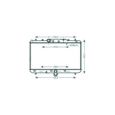 Radiatore acqua per FIAT SEDICI dal 2006 al 2009 Codice OEM 71746849