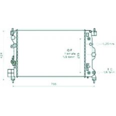 Radiatore acqua per CHEVROLET - DAEWOO AVEO dal 2011 al 2015