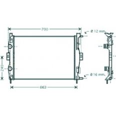 Radiatore acqua per RENAULT SCENIC dal 2003 al 2006