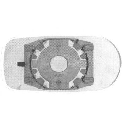 Piastra specchio retrovisore per FIAT ALBEA dal 2002 al 2012 lato sinistro guidatore Codice OEM 46464549