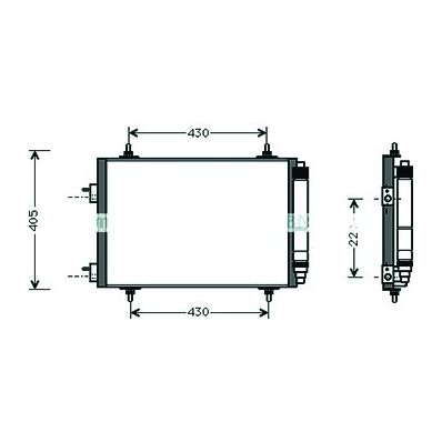 Condensatore per PEUGEOT 307 dal 2001 al 2005 Codice OEM 6455AA