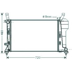 Radiatore acqua per MERCEDES-BENZ B W245 dal 2005 al 2008