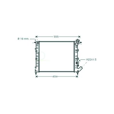 Radiatore acqua per RENAULT R19 dal 1988 al 1992 Codice OEM 7701047887