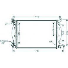 Radiatore acqua per AUDI A4 dal 2004 al 2008