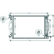 Radiatore acqua per AUDI A4 dal 2000 al 2004