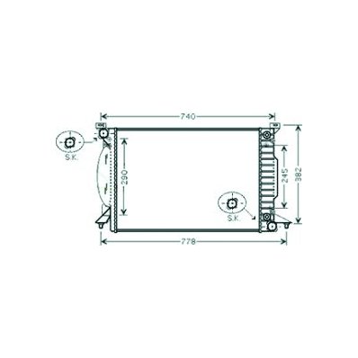 Radiatore acqua per AUDI A4 dal 2000 al 2004 Codice OEM 350213143900