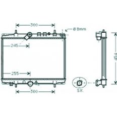 Radiatore acqua per CITROEN C5 dal 2001 al 2004