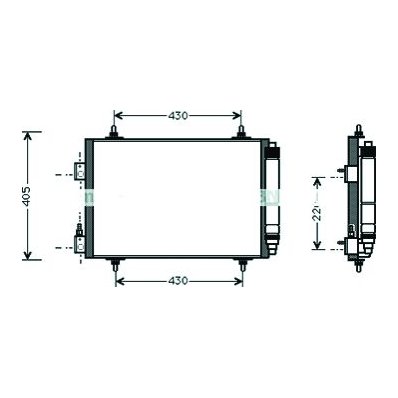 Condensatore per CITROEN C5 dal 2001 al 2004 Codice OEM 6453FH