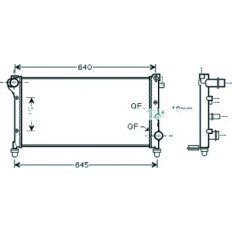 Radiatore acqua per FIAT PANDA dal 2003 al 2011