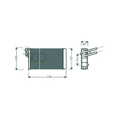 Scambiatore di calore per AUDI 80 dal 1991 al 1994 Codice OEM 893819031B