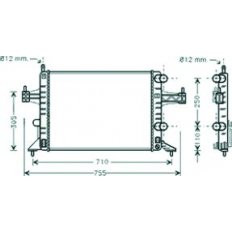 Radiatore acqua per OPEL CORSA C dal 2000 al 2003