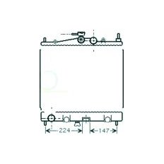 Radiatore acqua per NISSAN MICRA K12 dal 2003 al 2005