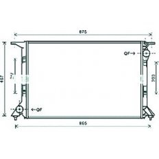 Radiatore acqua per AUDI A5 dal 2007 al 2011