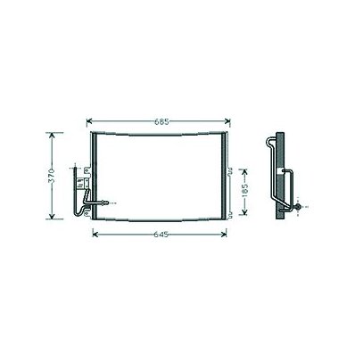 Condensatore per OPEL VECTRA B dal 1995 al 1999 Codice OEM 52485274