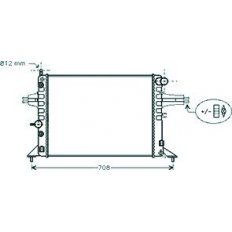 Radiatore acqua per OPEL ASTRA G dal 1998 al 2004