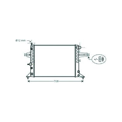 Radiatore acqua per OPEL ASTRA G dal 1998 al 2004 Codice OEM 1300187