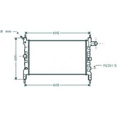Radiatore acqua per OPEL ASTRA F dal 1991 al 1994