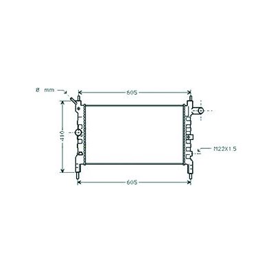 Radiatore acqua per OPEL ASTRA F dal 1991 al 1994 Codice OEM 90325151