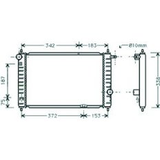 Radiatore acqua per CHEVROLET - DAEWOO MATIZ dal 1998 al 2000