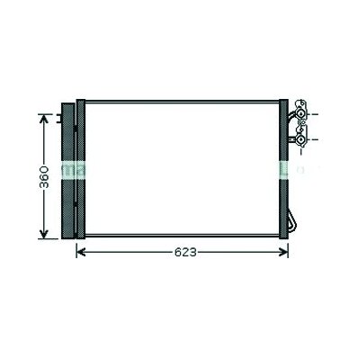 Condensatore per BMW X1 E84 dal 2009 al 2012 Codice OEM 64539229022