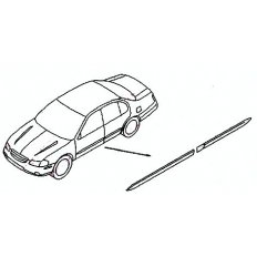 Modanatura porta posteriore per FIAT TEMPRA dal 1989 al 1996 lato destro passeggero