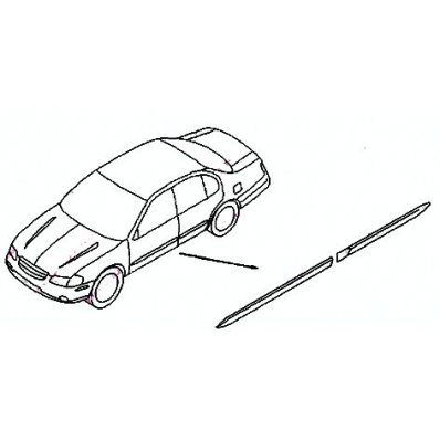 Modanatura porta posteriore per FIAT TEMPRA dal 1989 al 1996 lato destro passeggero Codice OEM 181286380