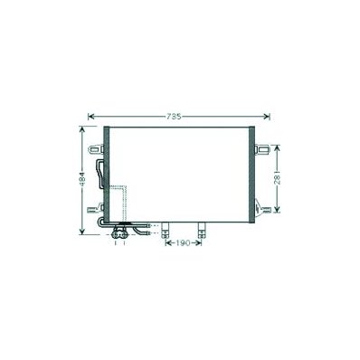 Condensatore per MERCEDES-BENZ E dal 2002 al 2006 Codice OEM 2115000154