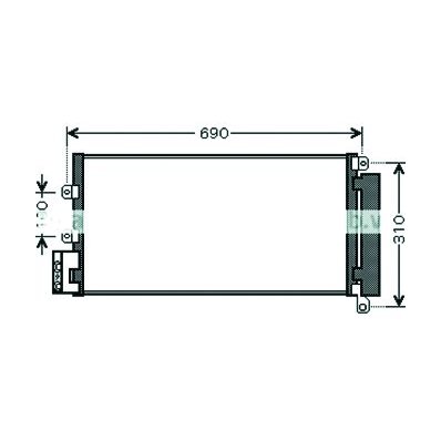 Condensatore per FIAT LINEA dal 2007 al 2010 Codice OEM 51785227