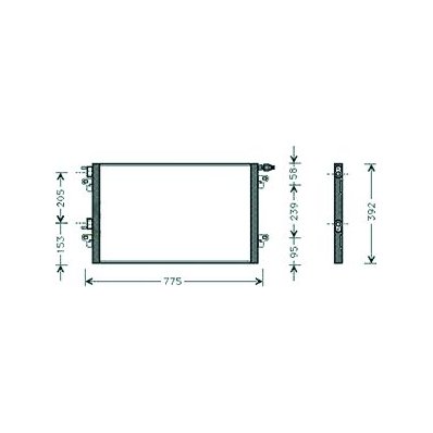 Condensatore per RENAULT LAGUNA dal 2001 al 2005 Codice OEM 8200152728