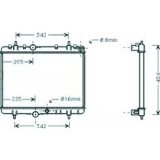 Radiatore acqua per PEUGEOT 307 dal 2001 al 2005